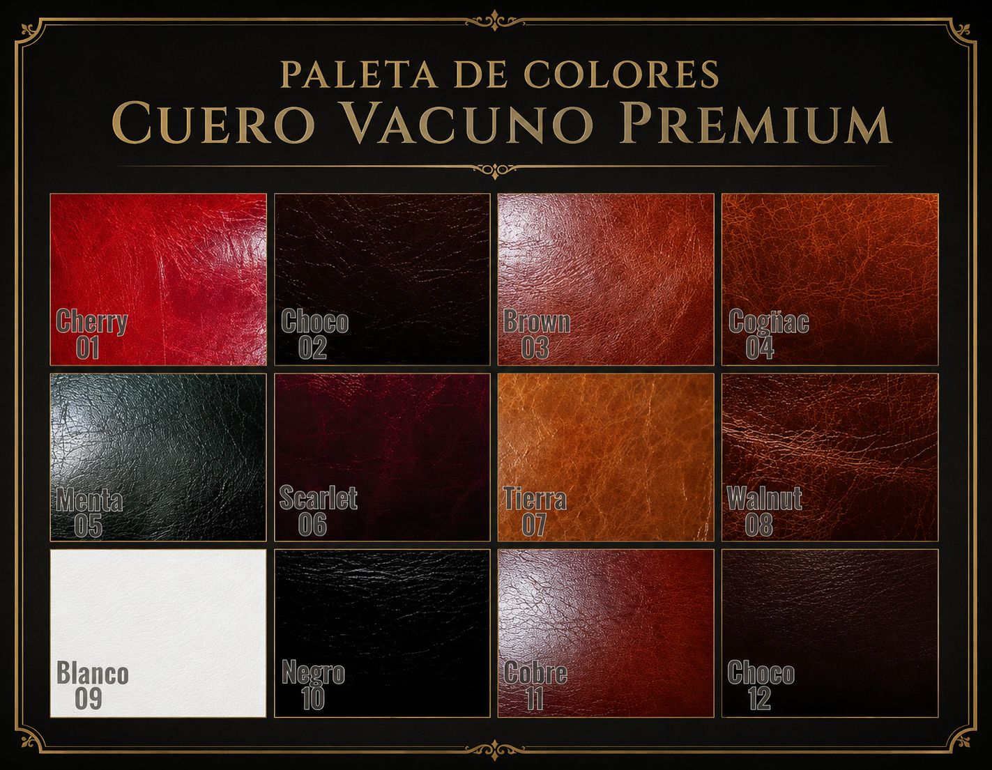 Paleta Cuero Vacuno Premium