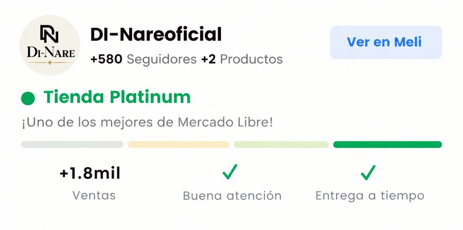 DI-Nareoficial, Tienda Platinum en Mercado Libre