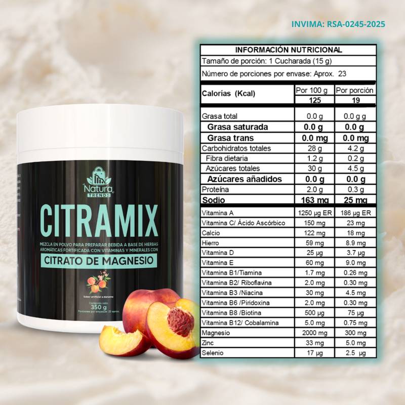 Tabla nutricional de CITRAMIX