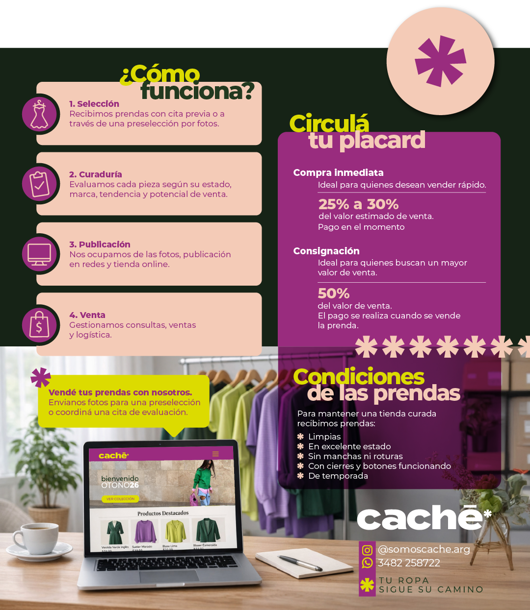Creemos en un consumo más consciente, donde las prendas pueden seguir teniendo valor y nuevas historias.  Somos la conexión entre quienes tienen prendas que aún pueden ser amadas, y nuevos compradores que valoran piezas en buen estado, de calidad y con estilo actual.  Somos una tienda online curada en la que seleccionamos prendas, accesorios y calzado para darles una nueva oportunidad de uso.