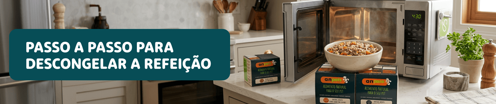Como descongelar a alimentação do seu pet