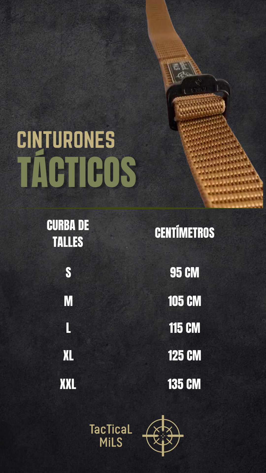 TALLES CINTURONES TÁCTICOS