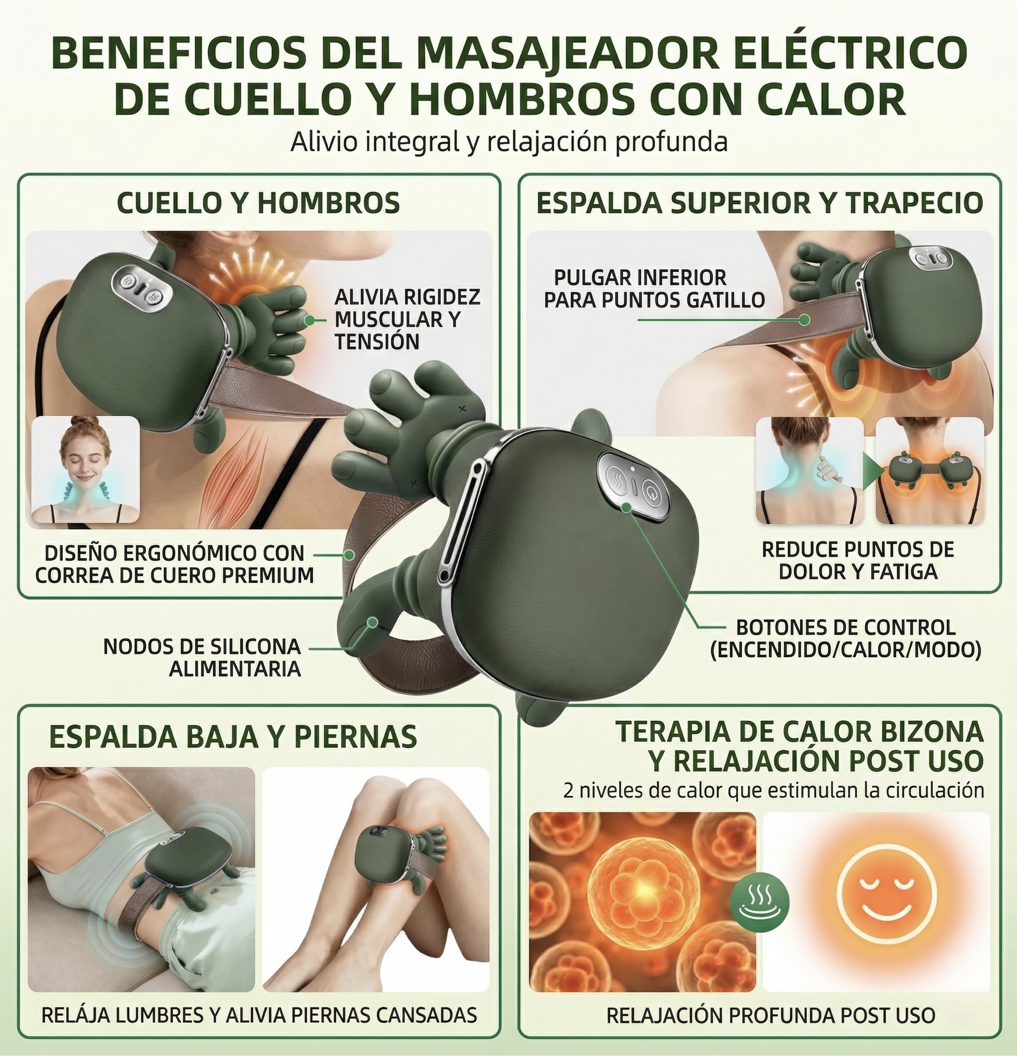Beneficios del masajeador con calor