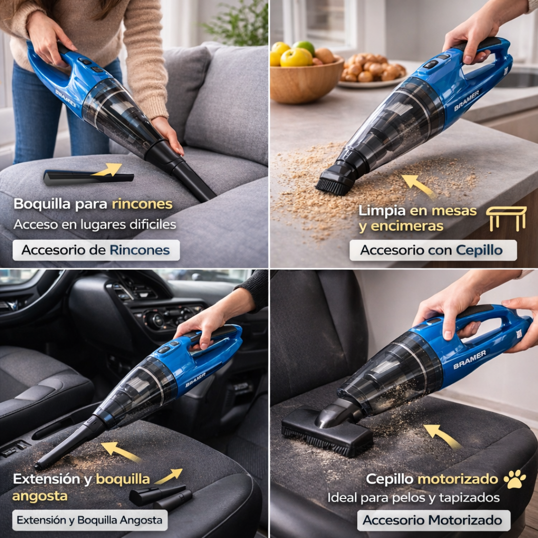 Aspiradora Bramer en uso