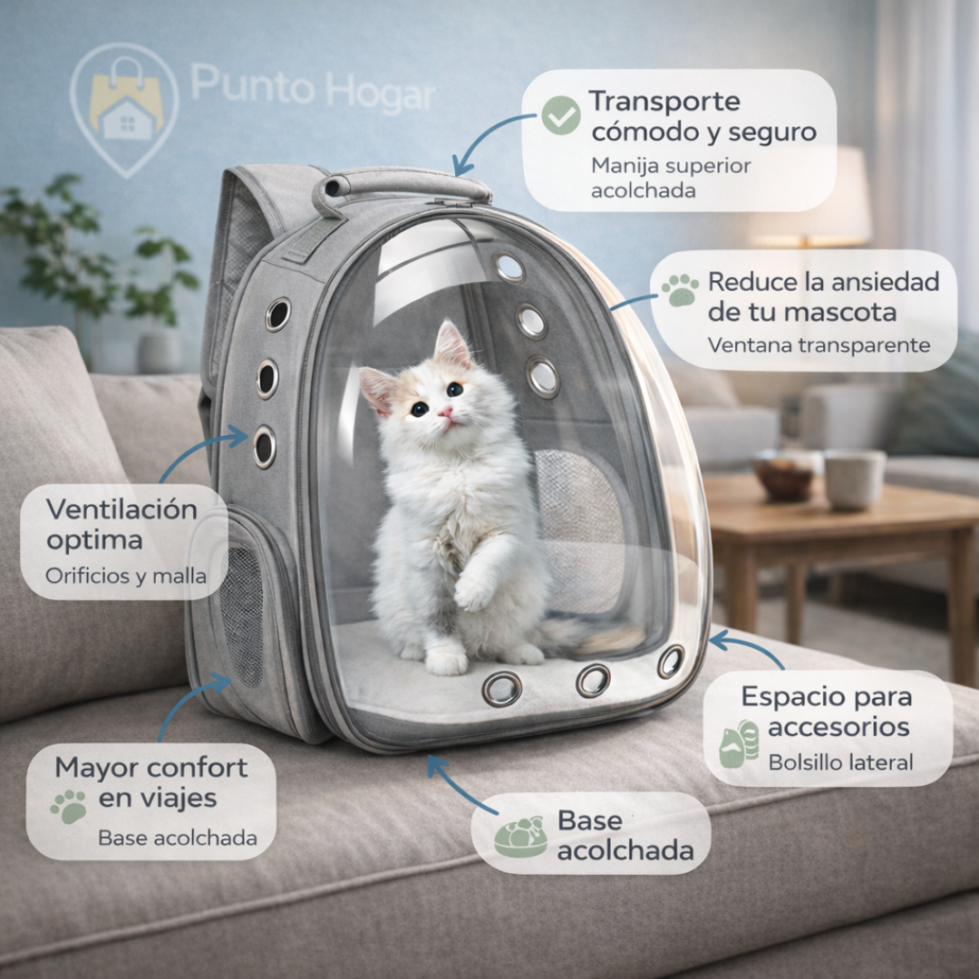 Beneficios mochila para mascotas