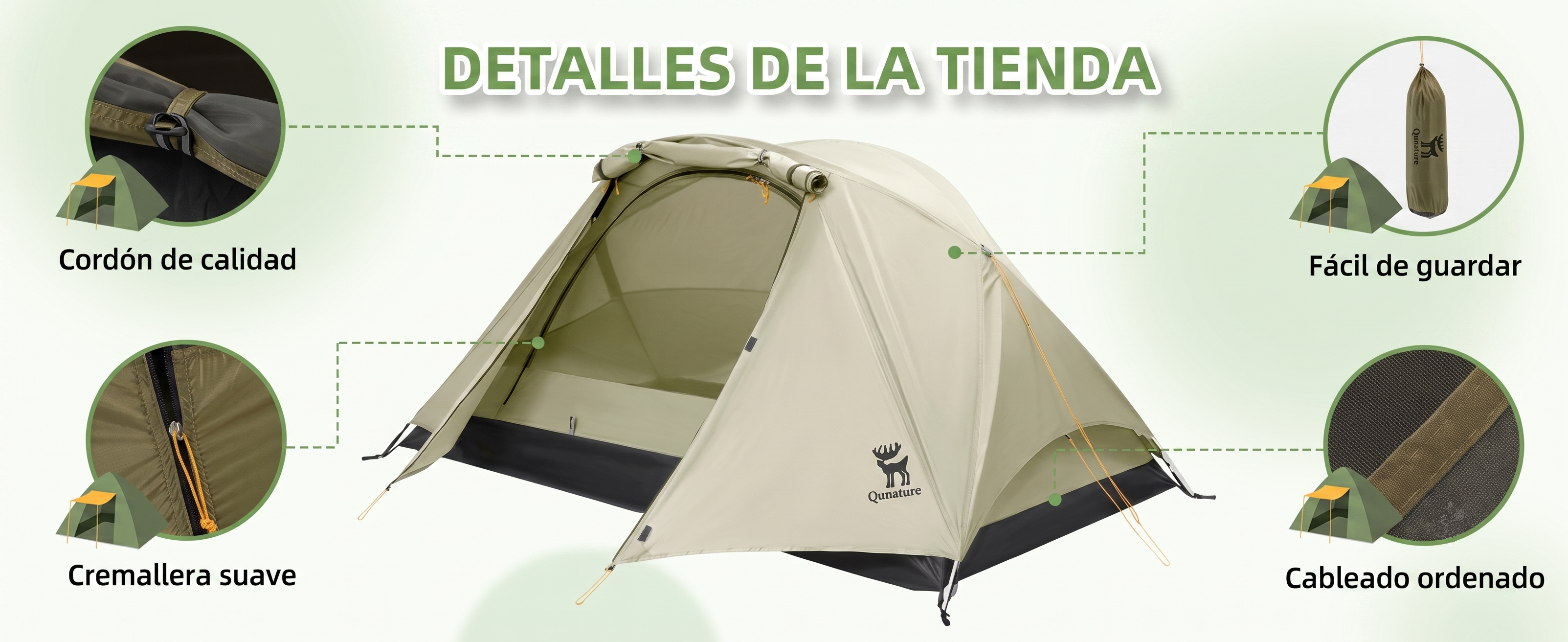 Carpa liviana trekking ciclismo impermeable
