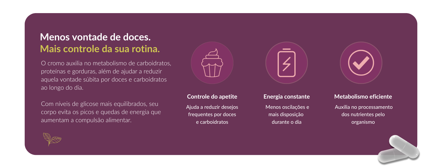 Metabolic Green menos vontade de comer doces