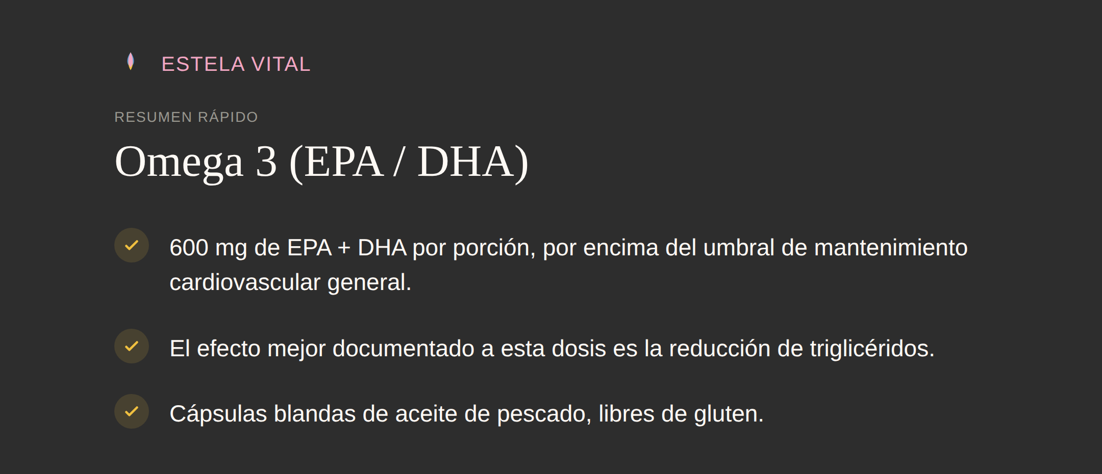 Resumen Omega 3 EPA/DHA