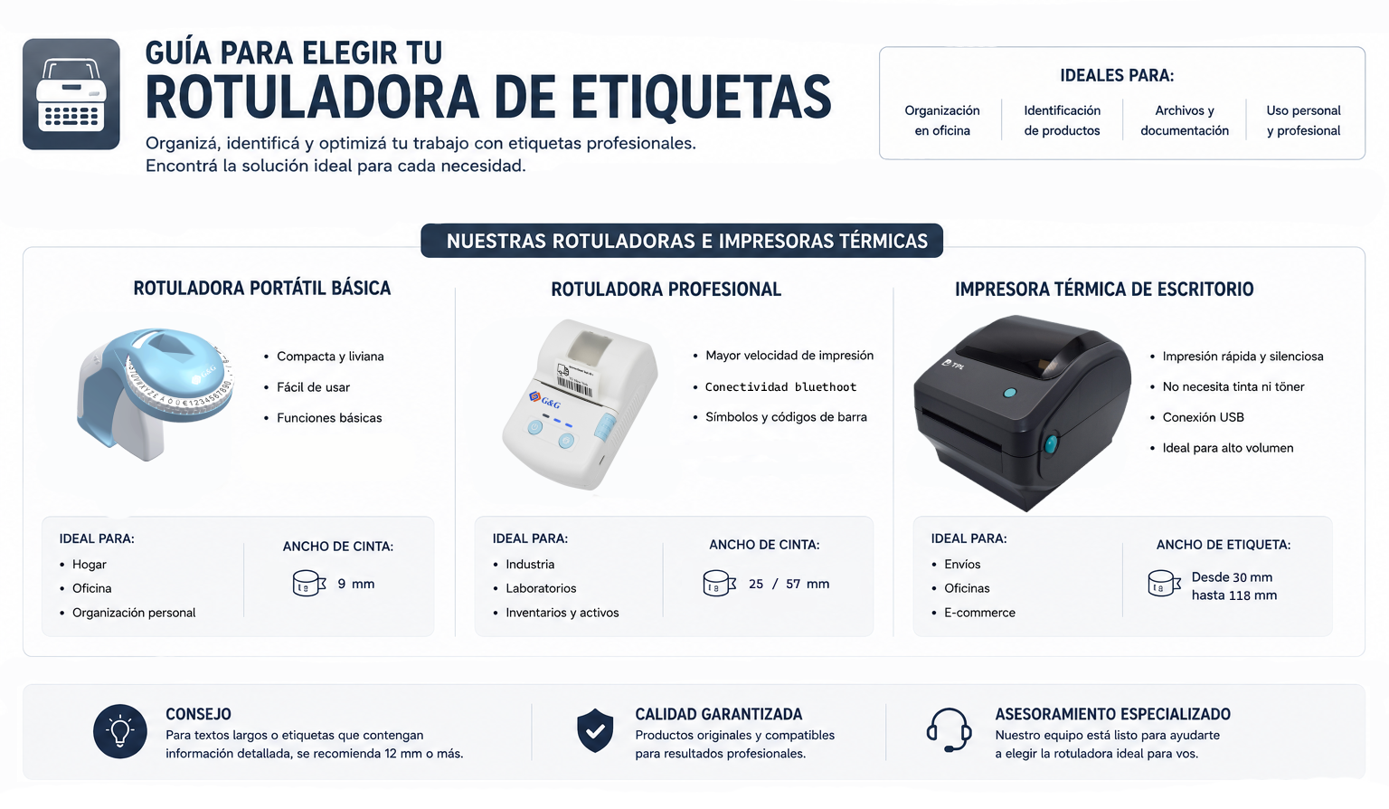 Informacion de Rotuladoras