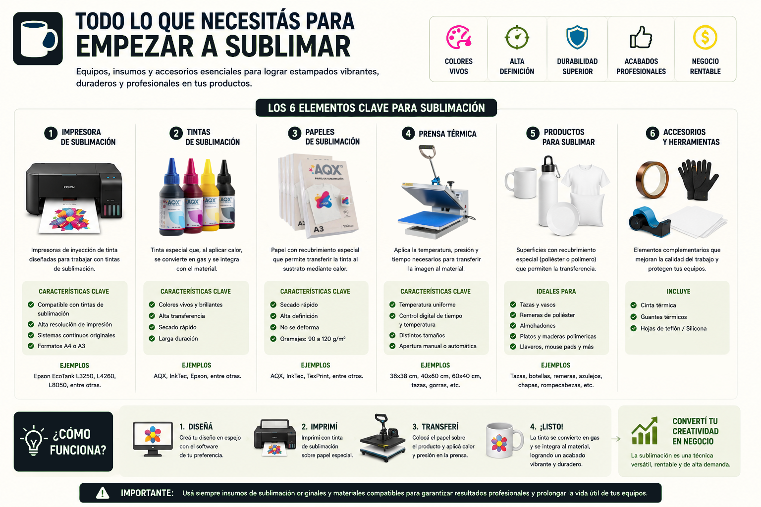 Informacion de sublimacion