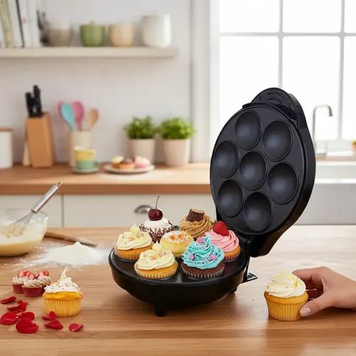 Cupcakes recien hechos en la maquina