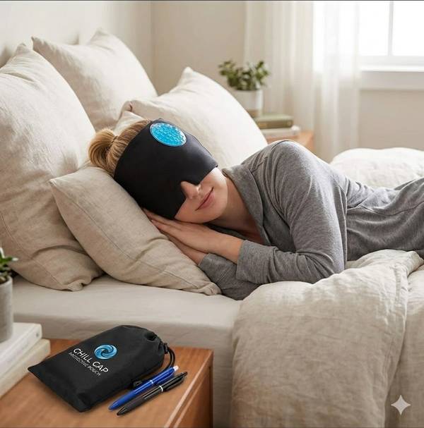 Gorro antimigra&ntilde;a en uso