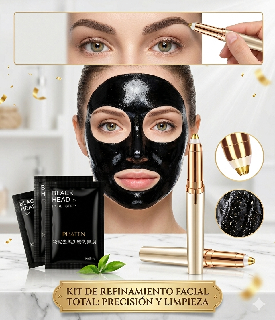 PureGlow Kit - M&aacute;scara Peel-Off x100 + Depiladora Facial USB