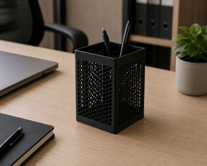 Hex Pot en un escritorio de home office