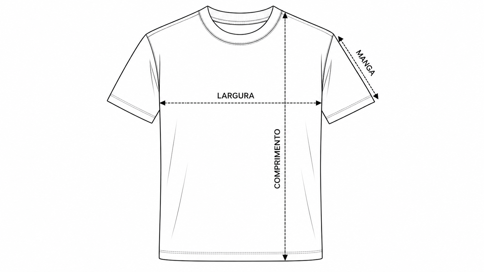 Como medir camiseta regular: largura, comprimento e manga