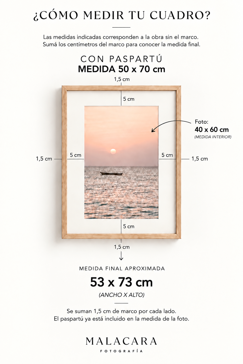 Medidas con paspartú