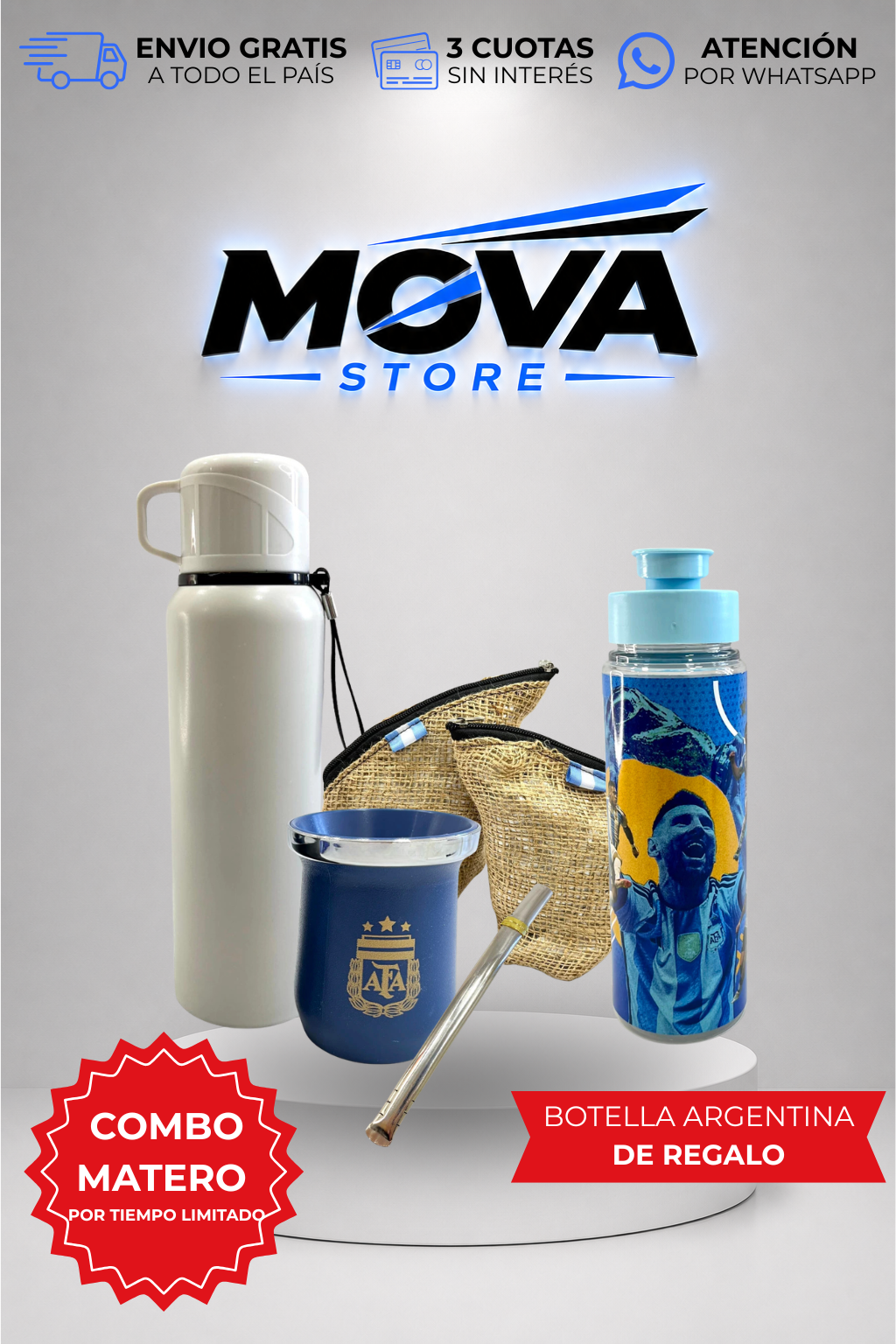 Combo Matero AFA con botella de regalo