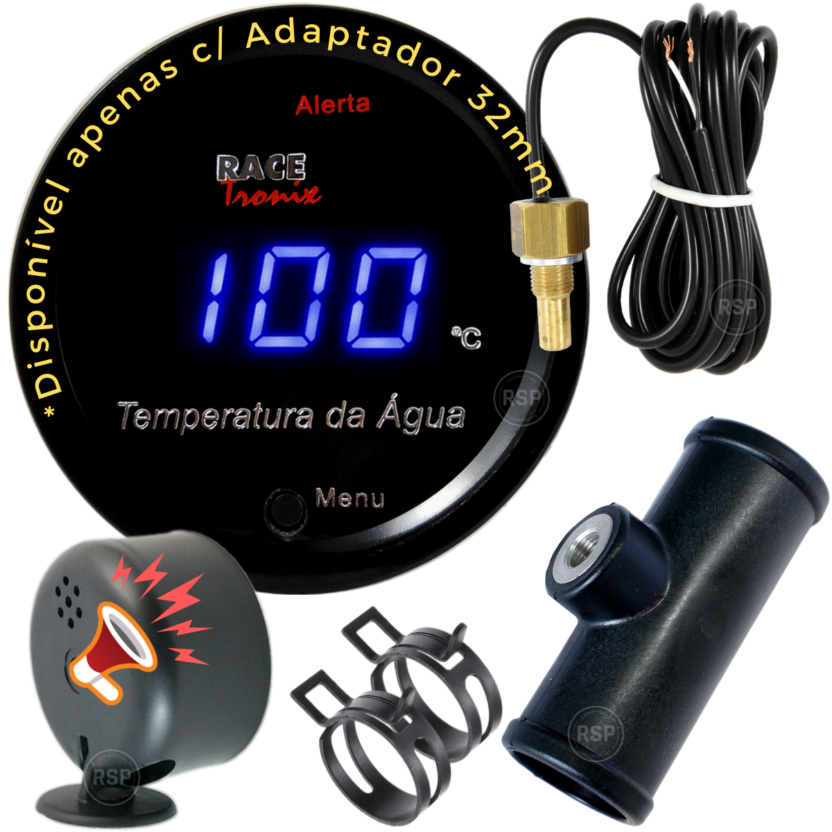 Manual Instrumento Medidor Temperatura Água e Óleo do Motor Racetronix