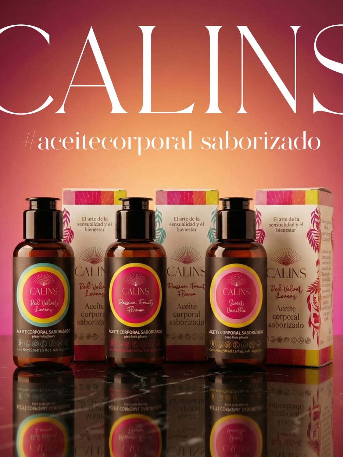 Aceites corporales saborizados Calins