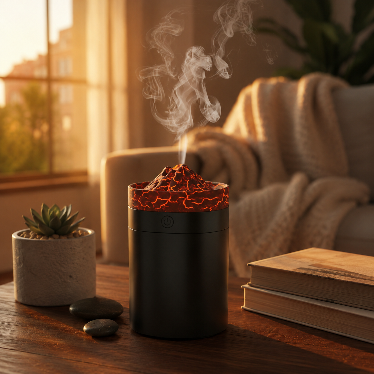 Humidificador Ultras&oacute;nico Volc&aacute;n Lava