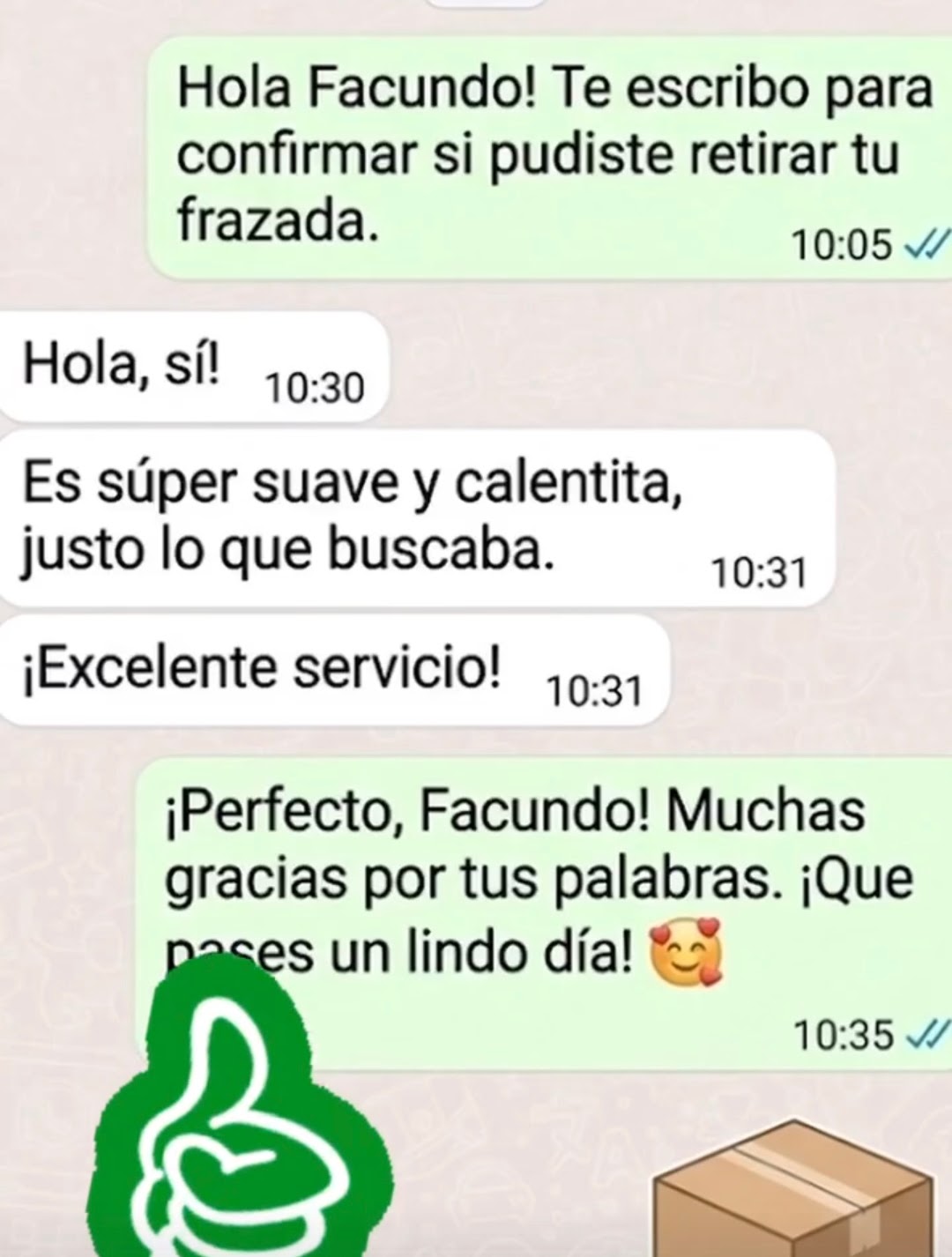 Opini&oacute;n sobre frazada suave y calentita