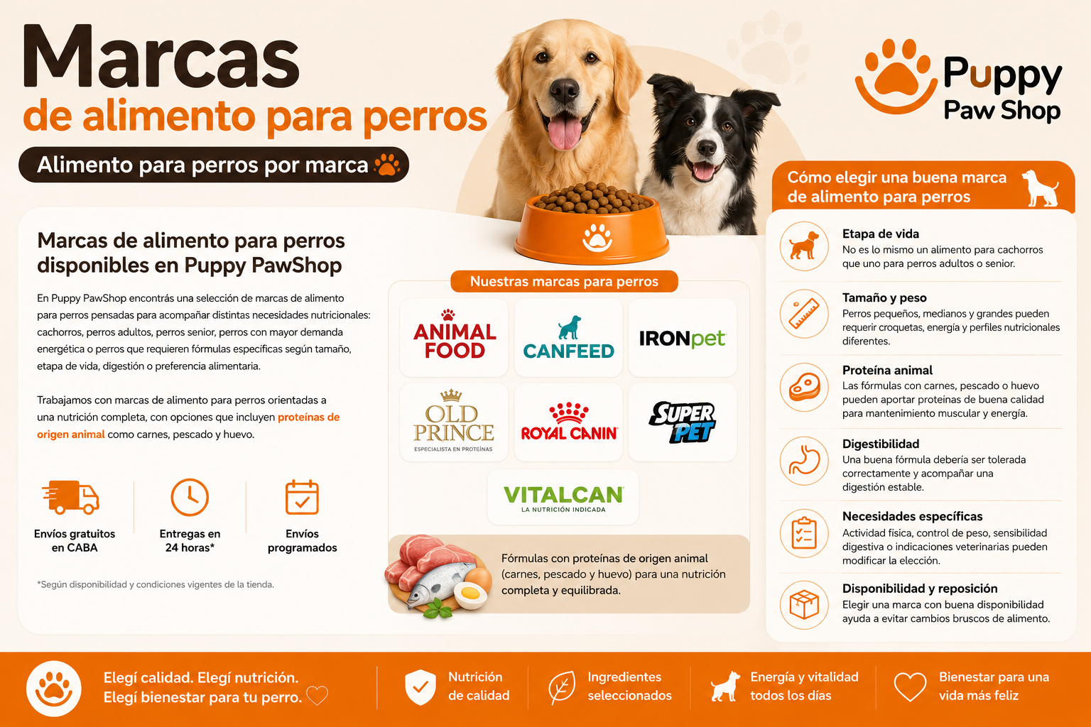 Marcas de alimento para perros