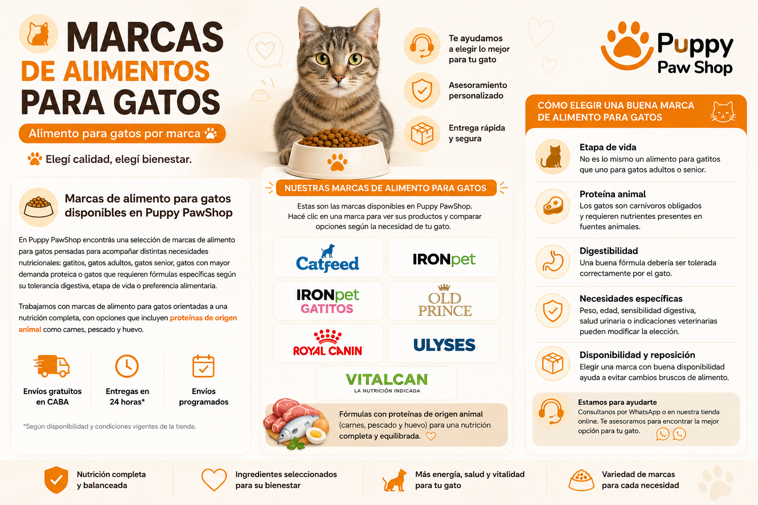 marcas de alimentos para gatos