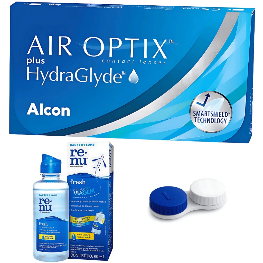 Lentes Alcon com hidratação