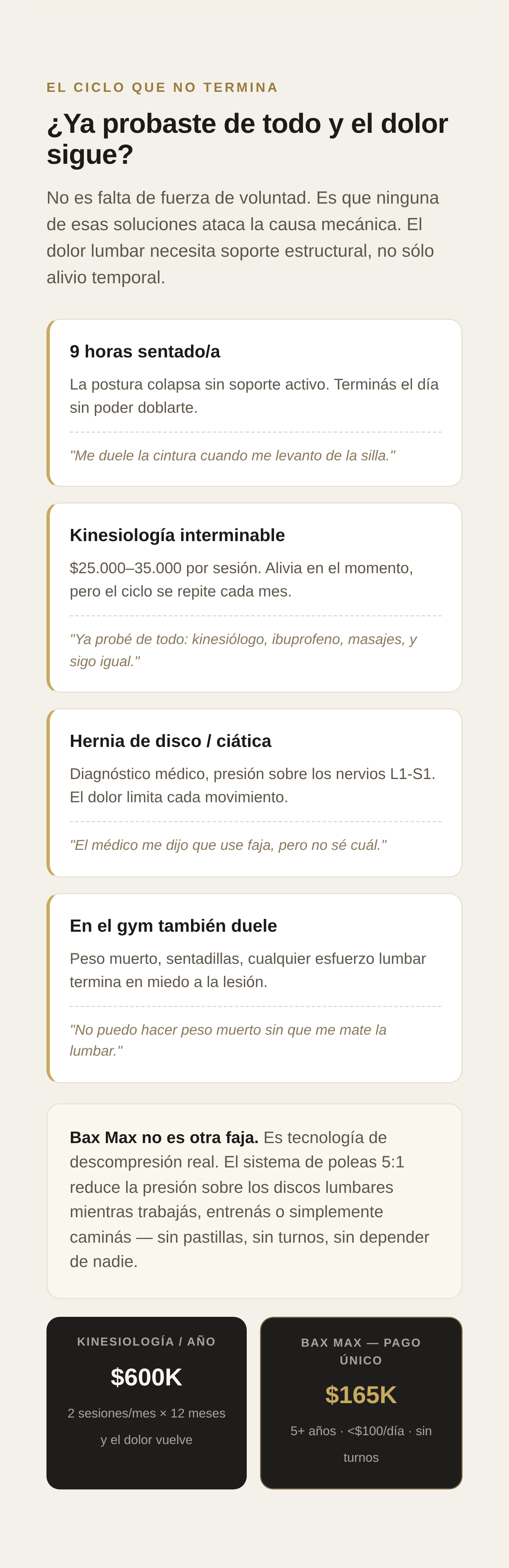 &iquest;Ya probaste de todo y el dolor sigue?