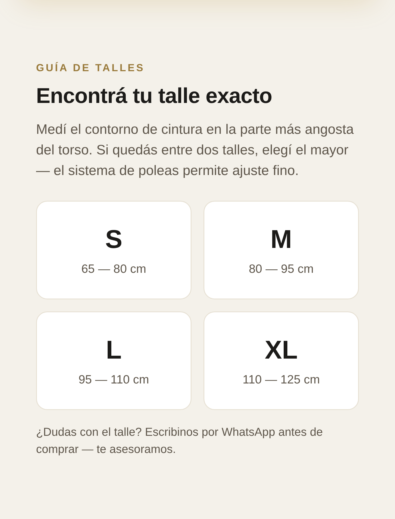 Gu&iacute;a de talles