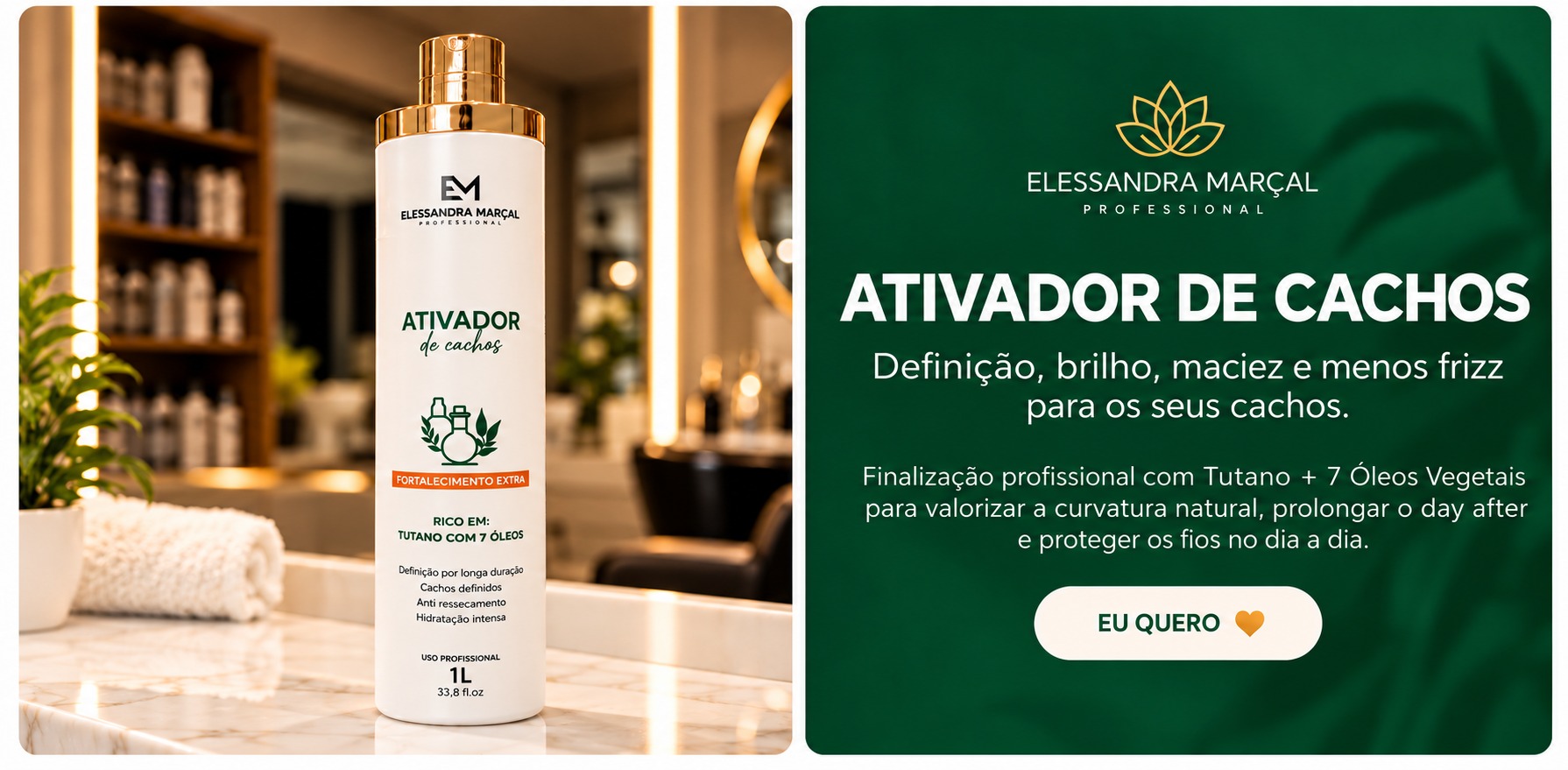 Ativador de Cachos Tutano + 7 Óleos Vegetais