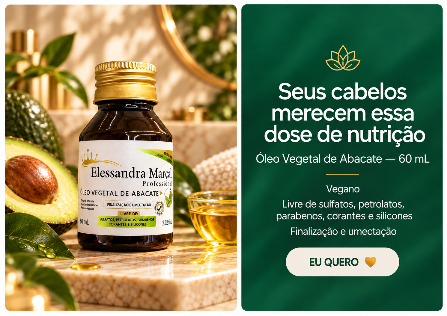 &Oacute;leo Vegetal de Abacate 60ml