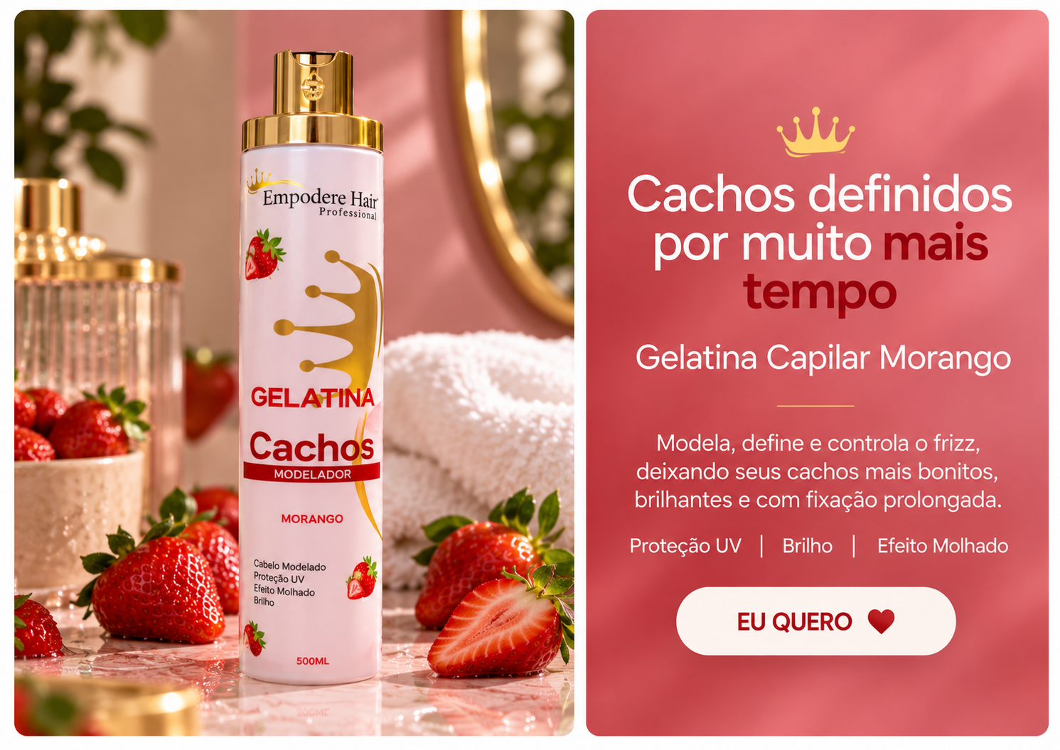 Gelatina Capilar Morango Empodere Hair