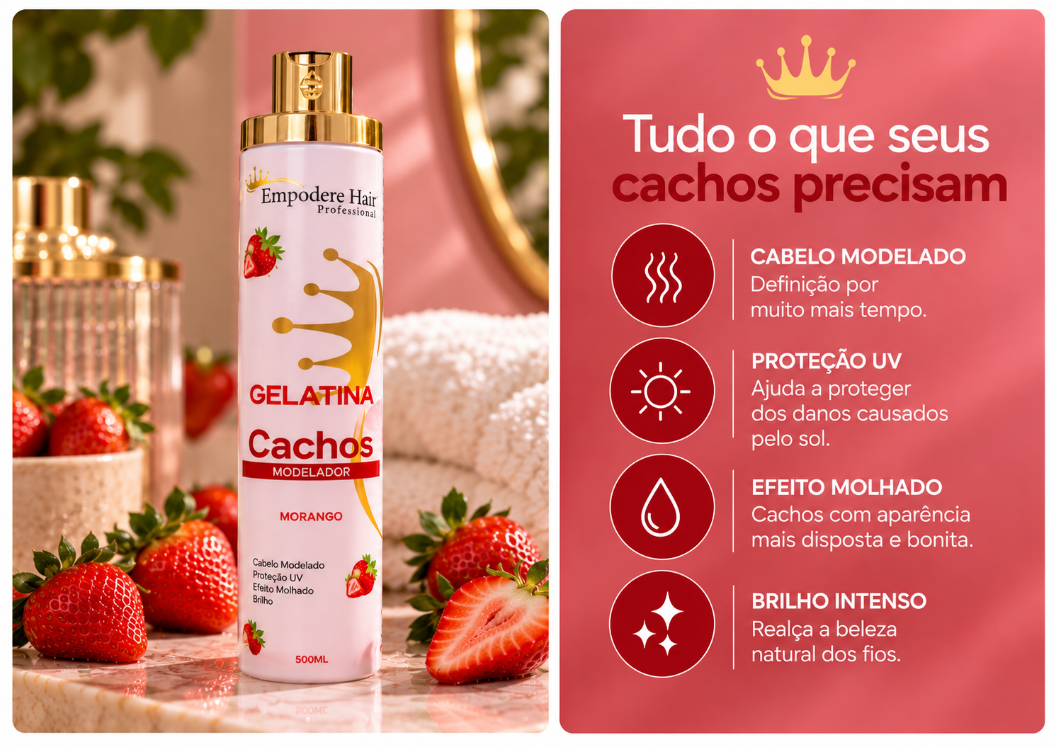 Gelatina Capilar Morango