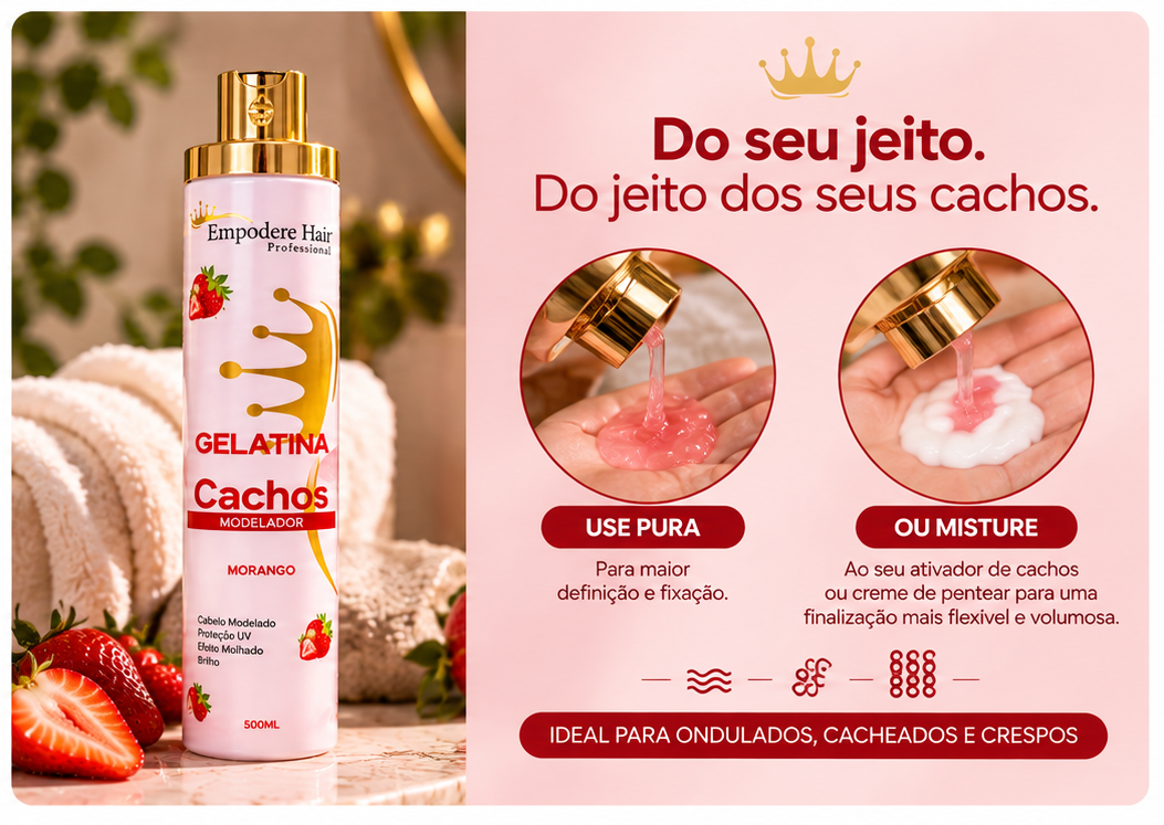 Como usar Gelatina Capilar Morango