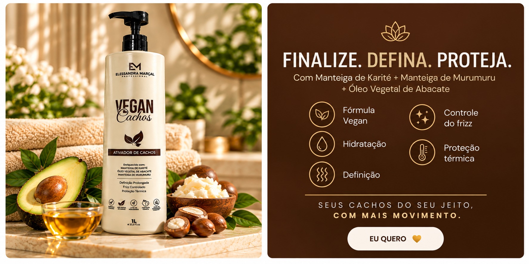 Ativador Vegan com proteção térmica