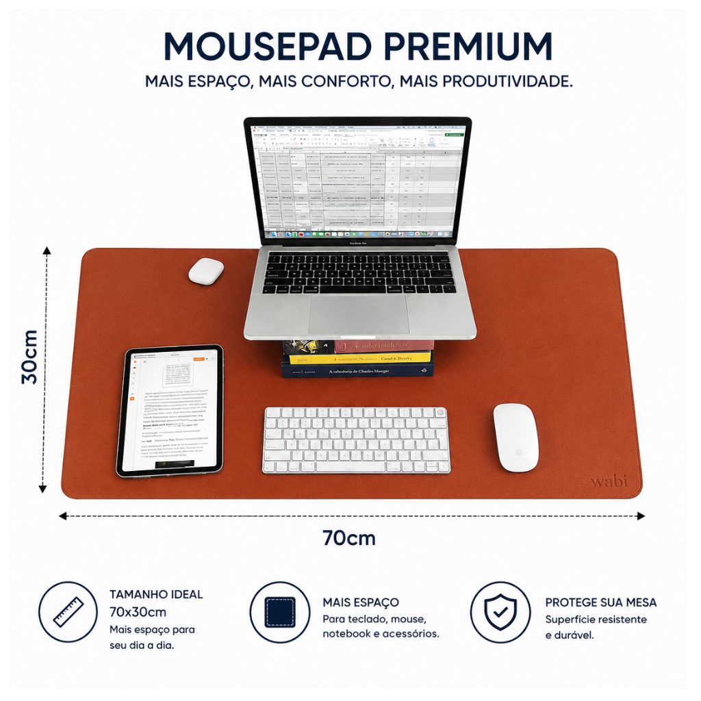 Dimensões Mousepad Wabi 70x30cm