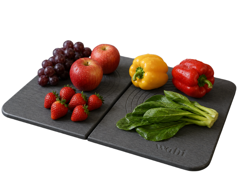 Escorredor diatomita Wabi frutas e legumes