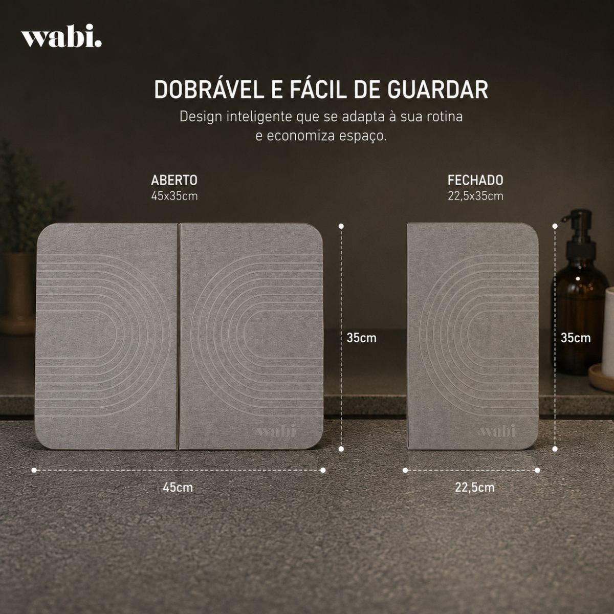 Escorredor Drystone Wabi Living dobr&aacute;vel f&aacute;cil de guardar