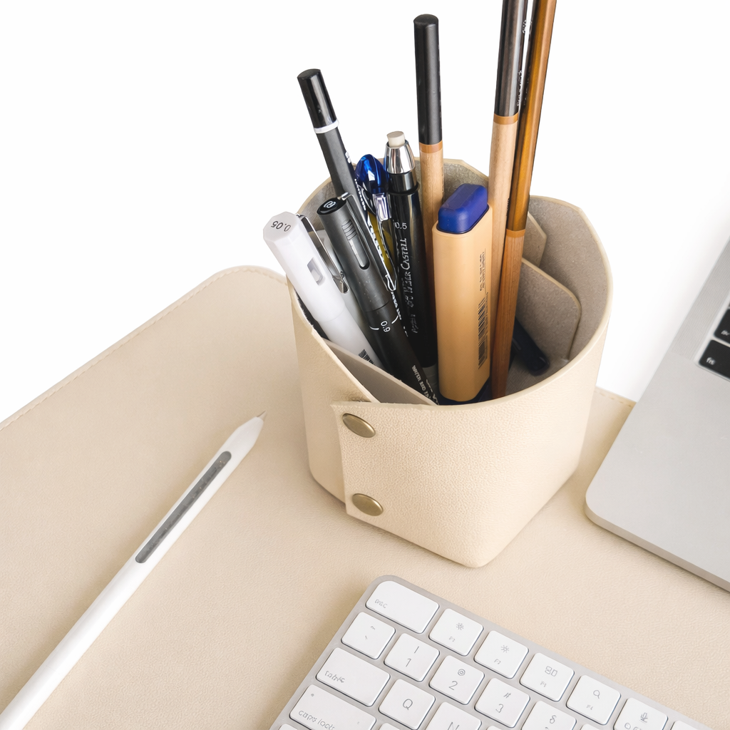 Kit Mousepad Wabi porta-copo e porta-l&aacute;pis detalhes