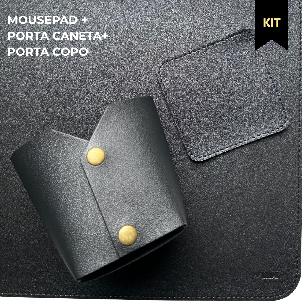 Kit Mousepad Wabi kit completo porta-copo porta-l&aacute;pis