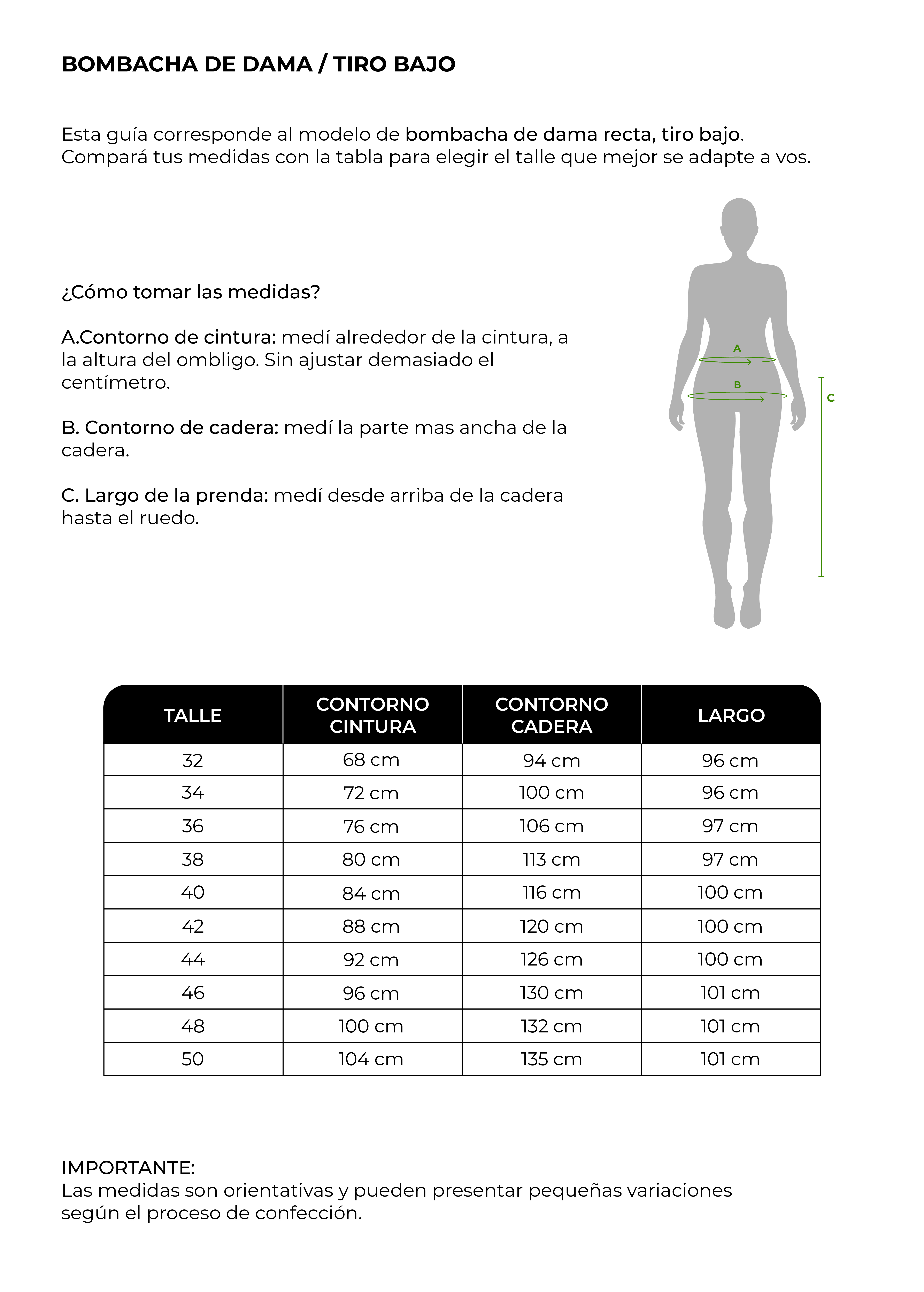 Guía Tiro Bajo Dama