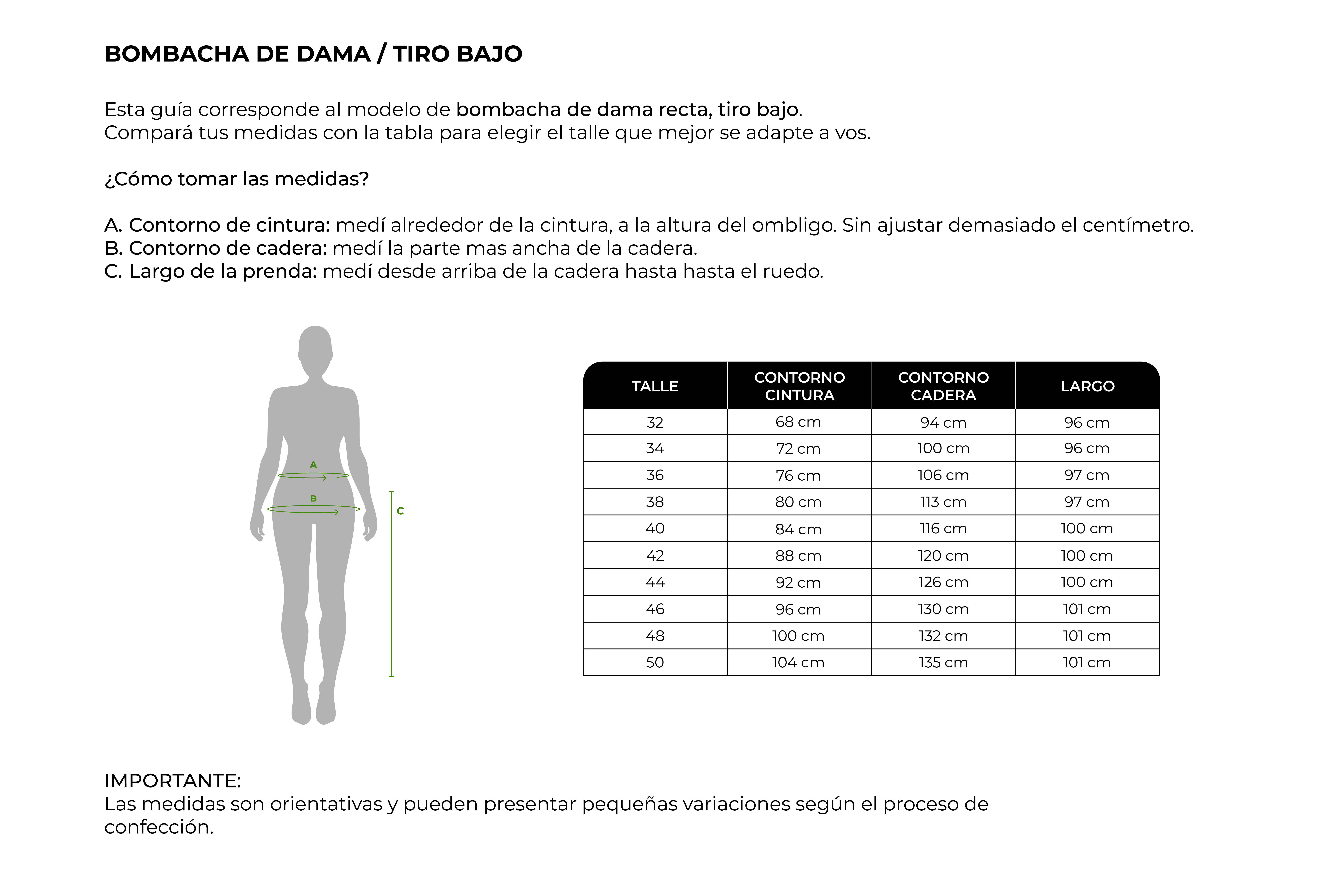Guía Tiro Bajo Dama