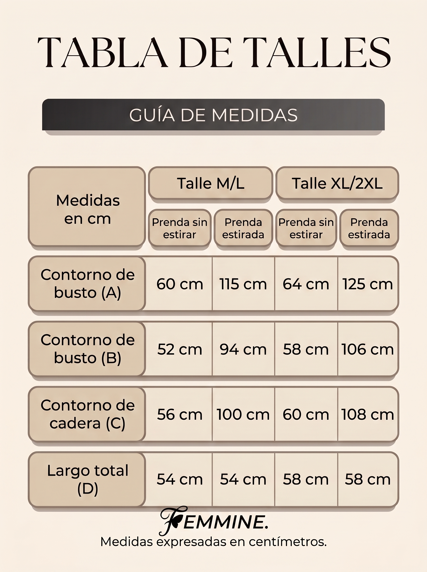 Gu&iacute;a de talles