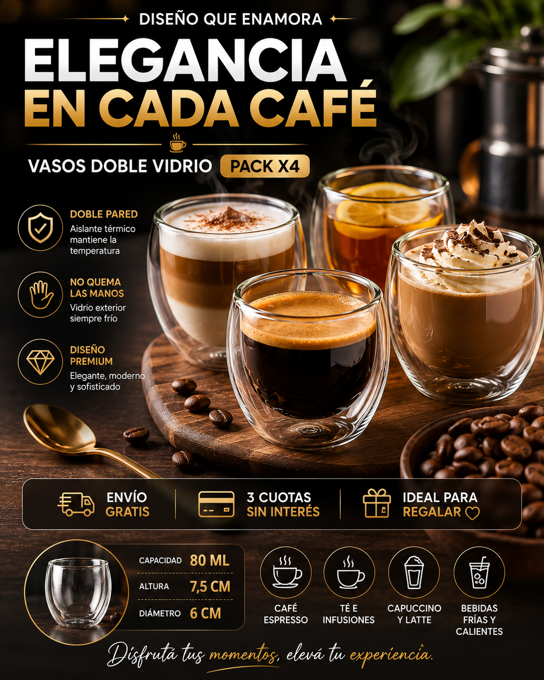 Especificaciones Vasos