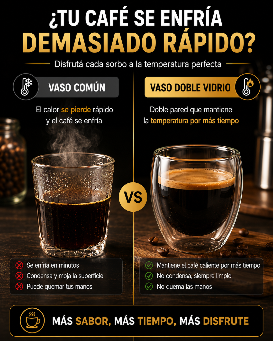 Comparativa vasos doble vidrio