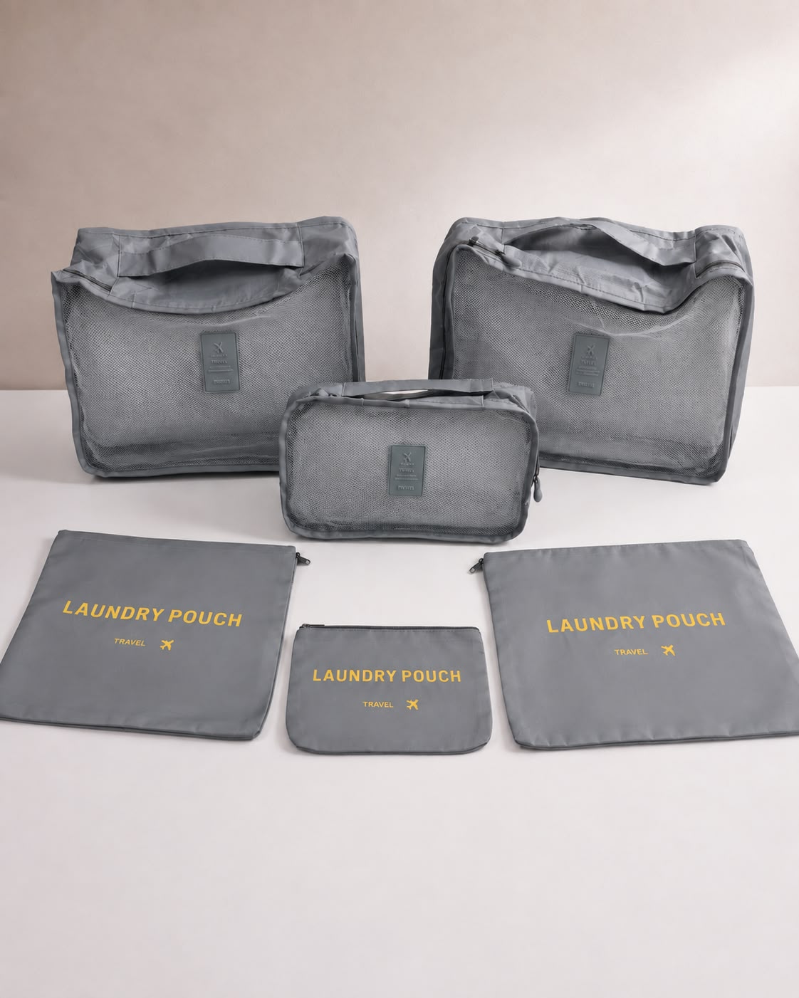 Set organizador de viaje x6 Velmora en una valija