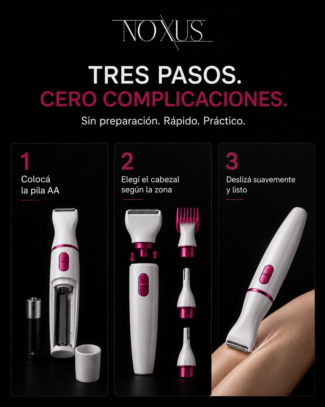 Tres pasos para usar NOXUS