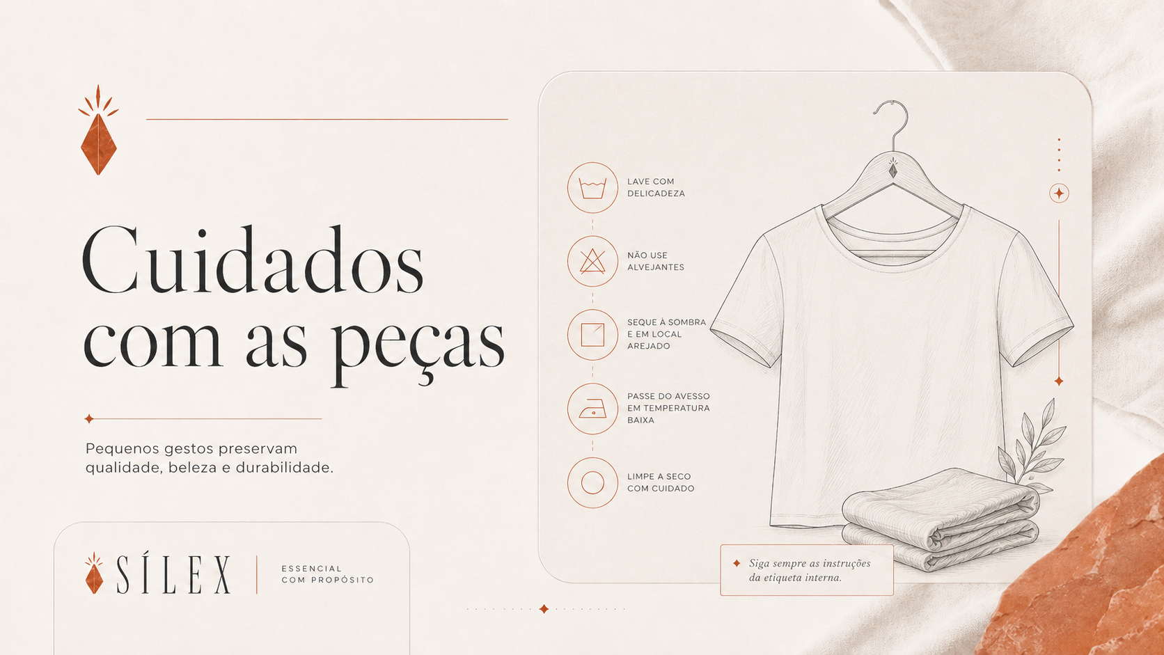 Cuidados com as peças SÍLEX