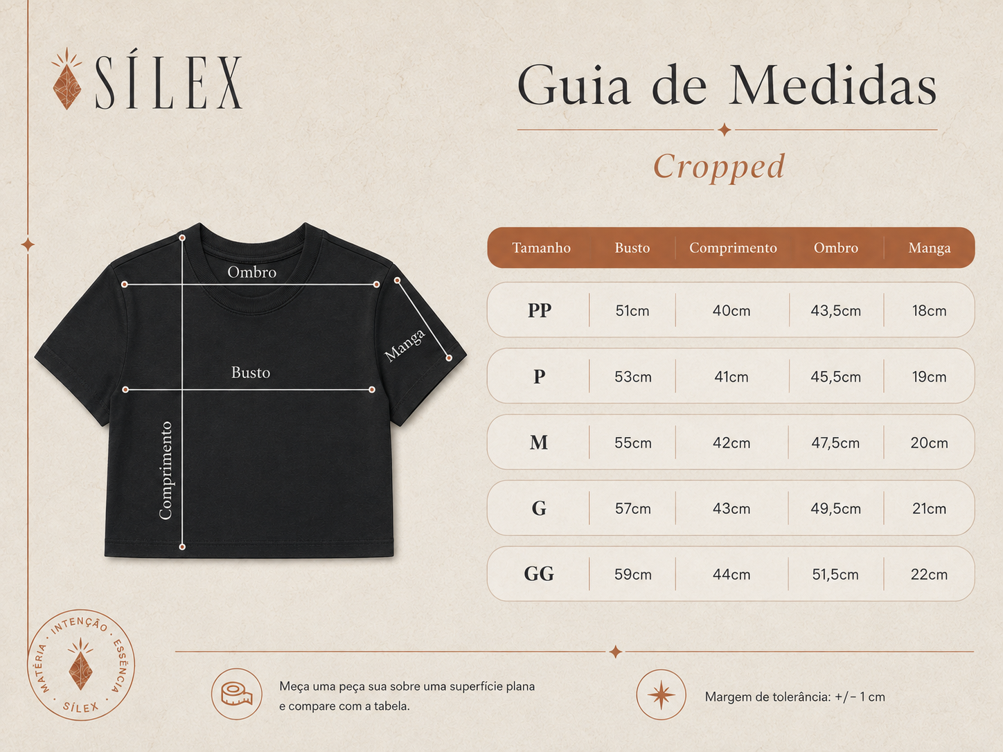 Guia visual de medidas — Cropped